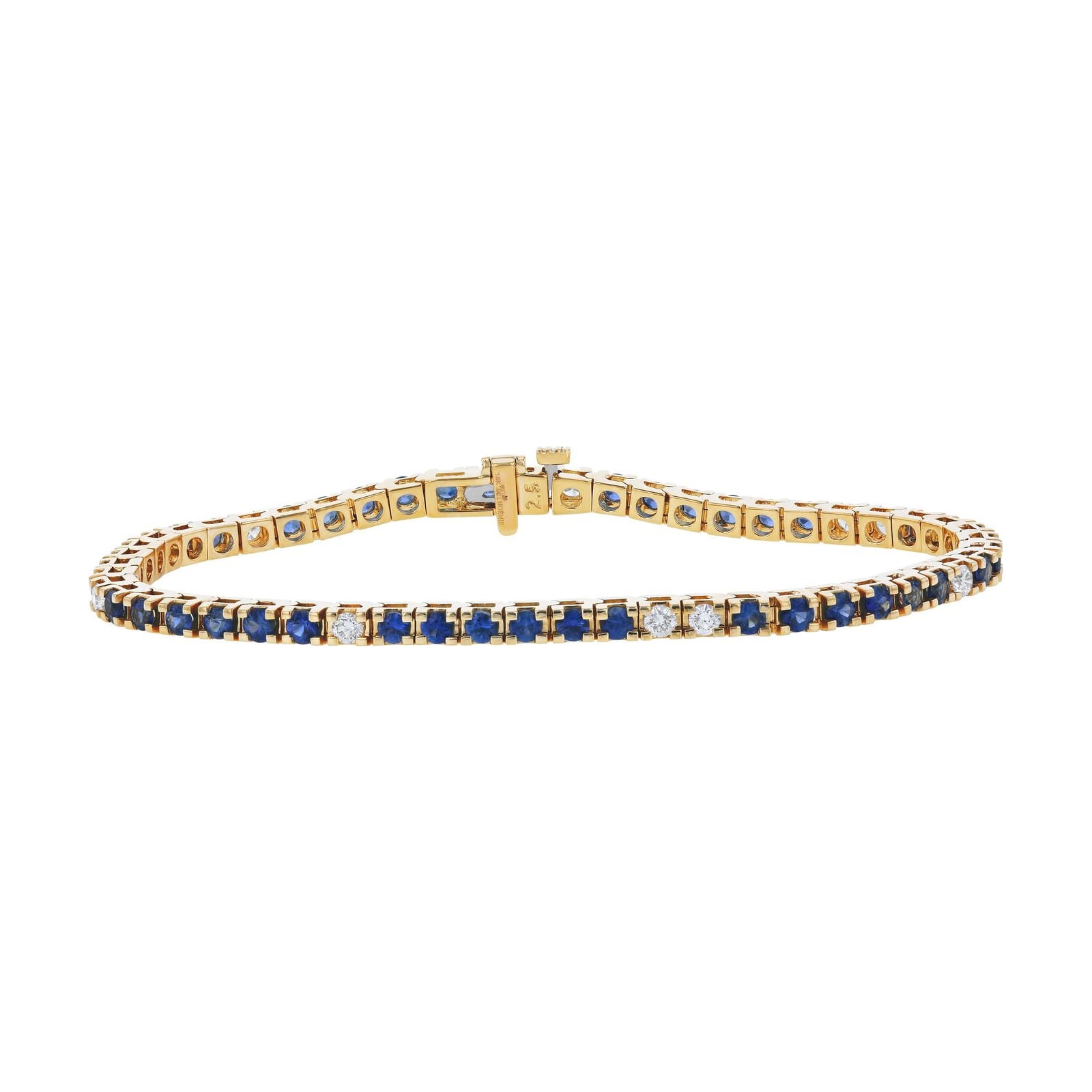 Custom yellow gold diamond bracelet