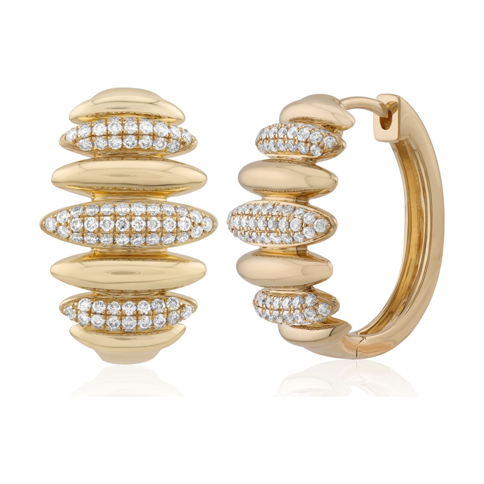 14k yellow gold diamond earrings
