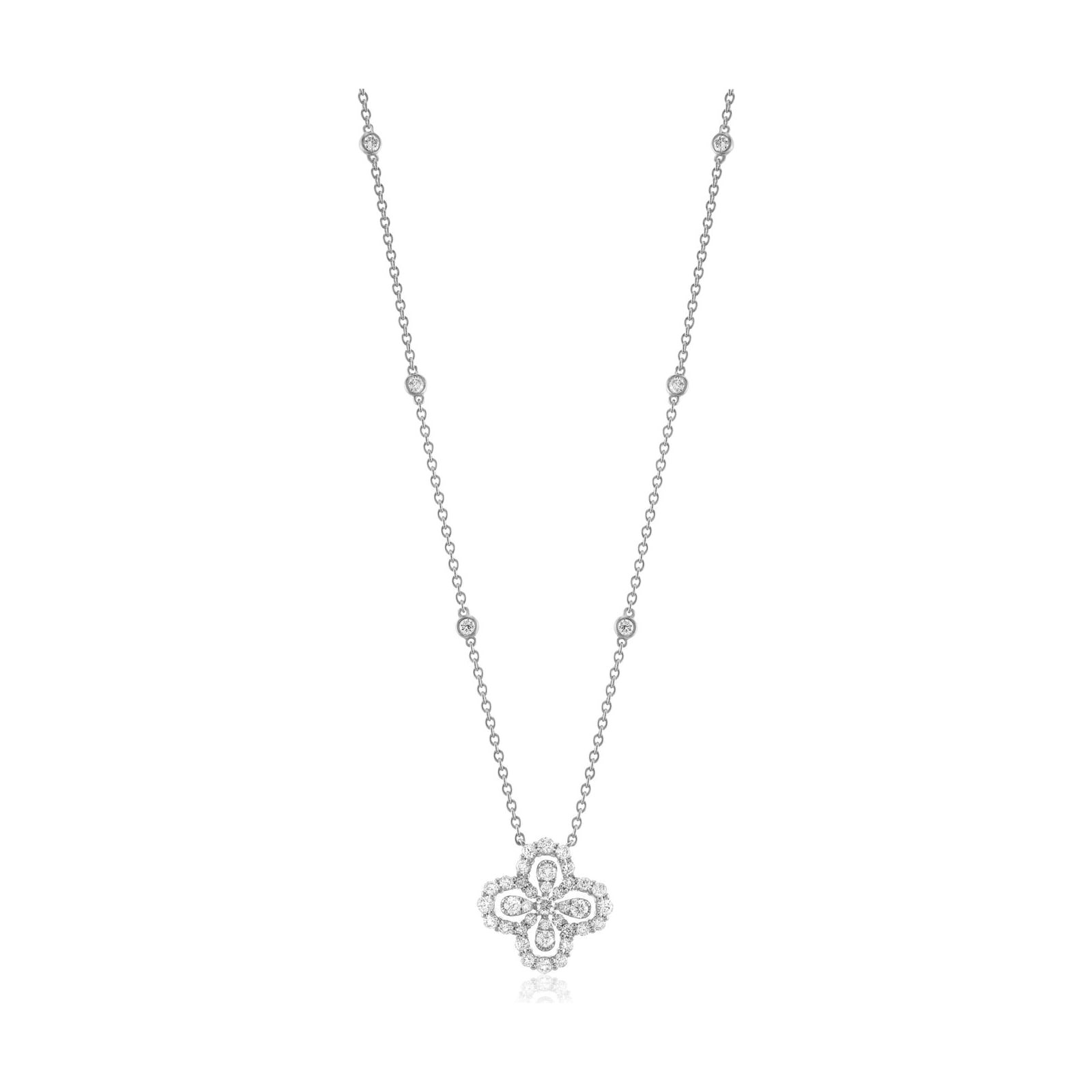 18k white gold diamond necklace