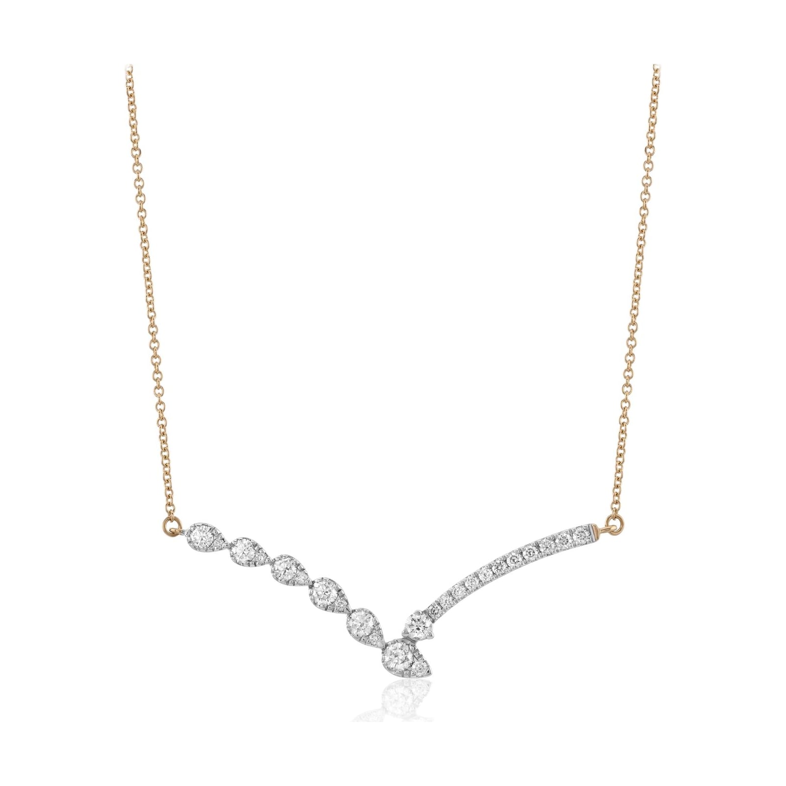 14k yellow gold diamond necklace