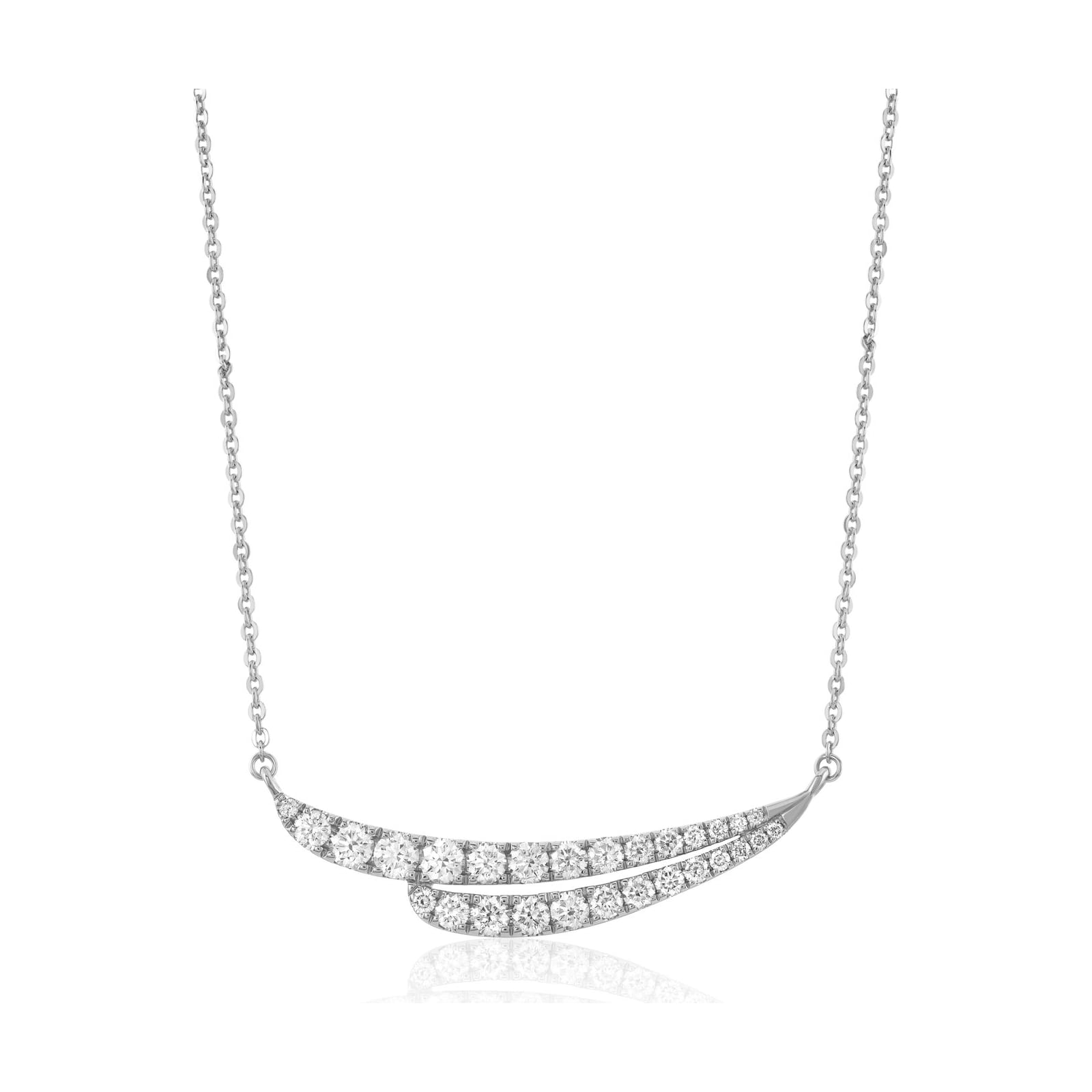 14k white gold diamond necklace
