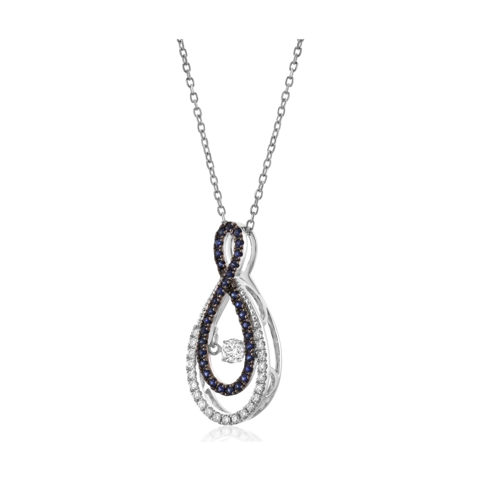 14k white gold diamond pendant