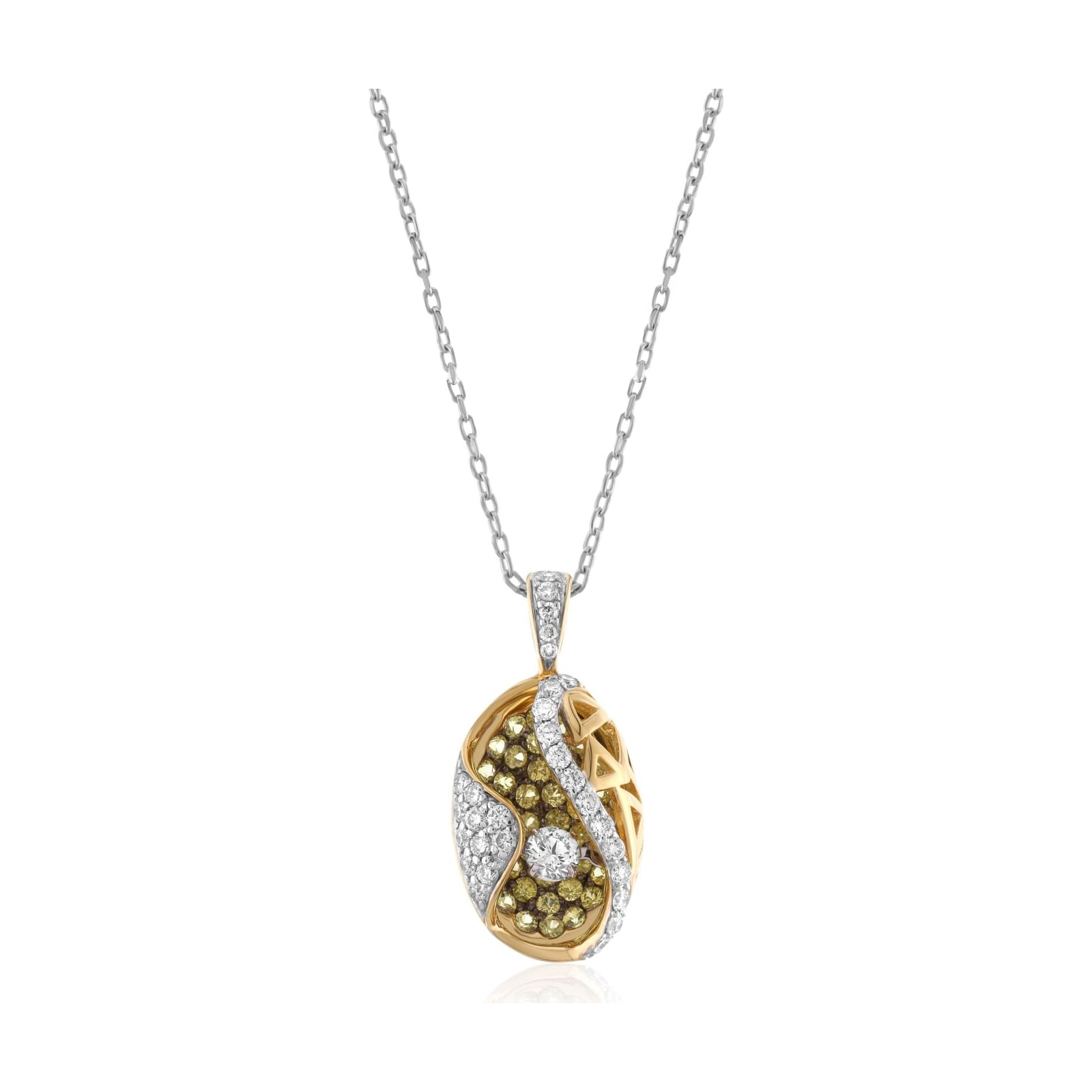 14k yellow gold diamond pendant