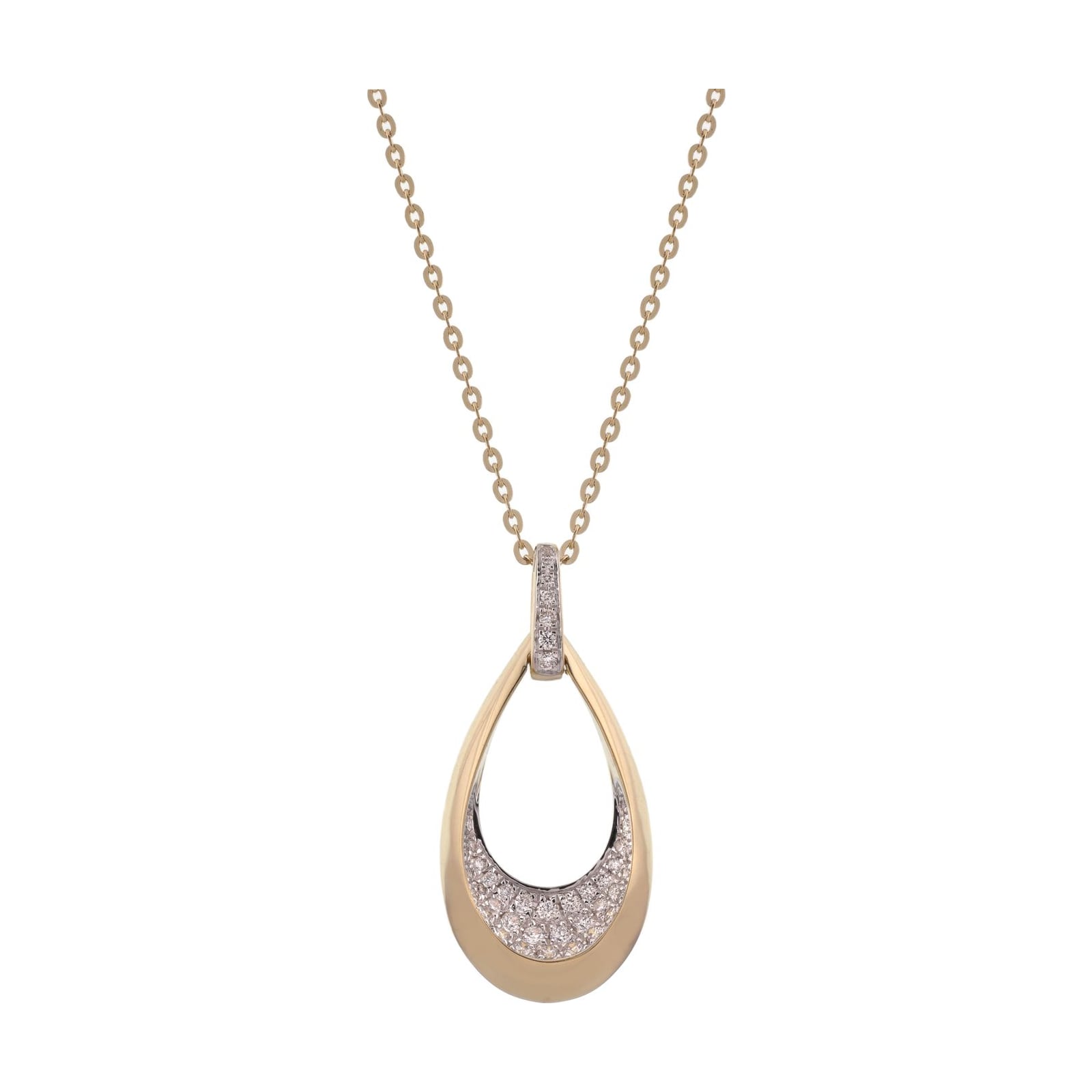 14k yellow gold diamond pendant