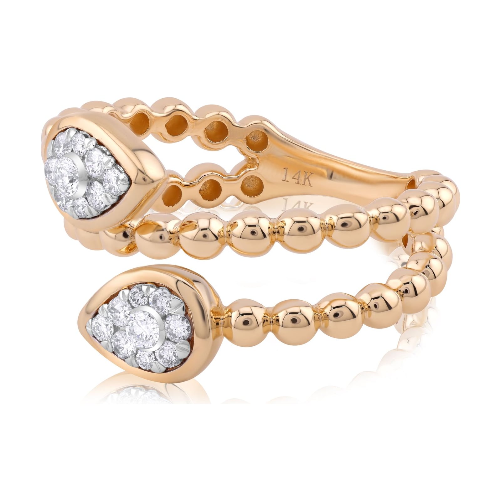 14k yellow gold diamond ring
